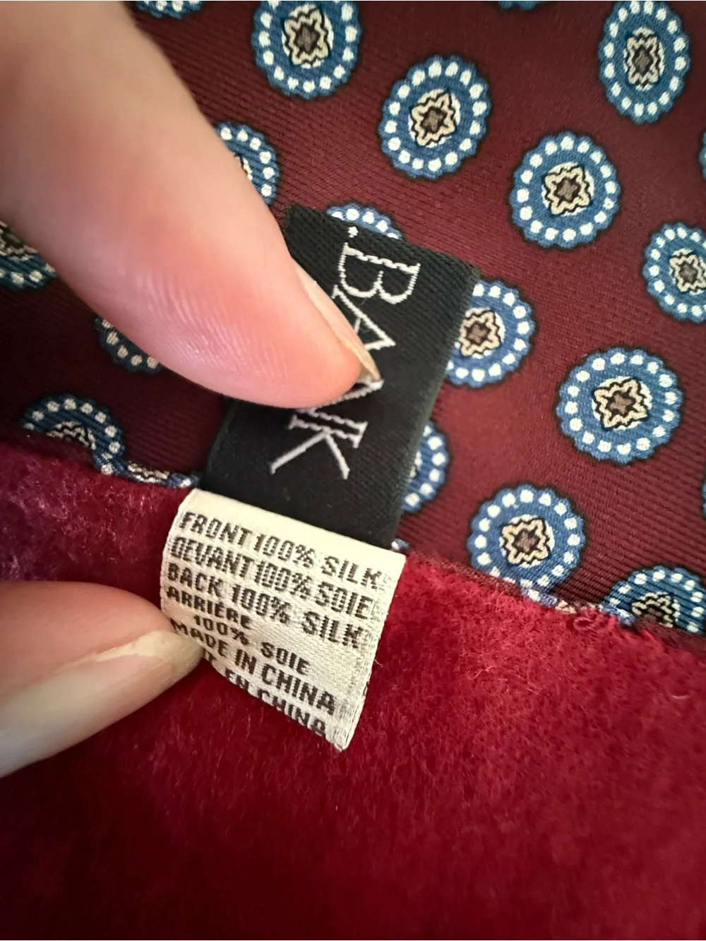 Burgundy Silk Scarf Jos. A. Bank